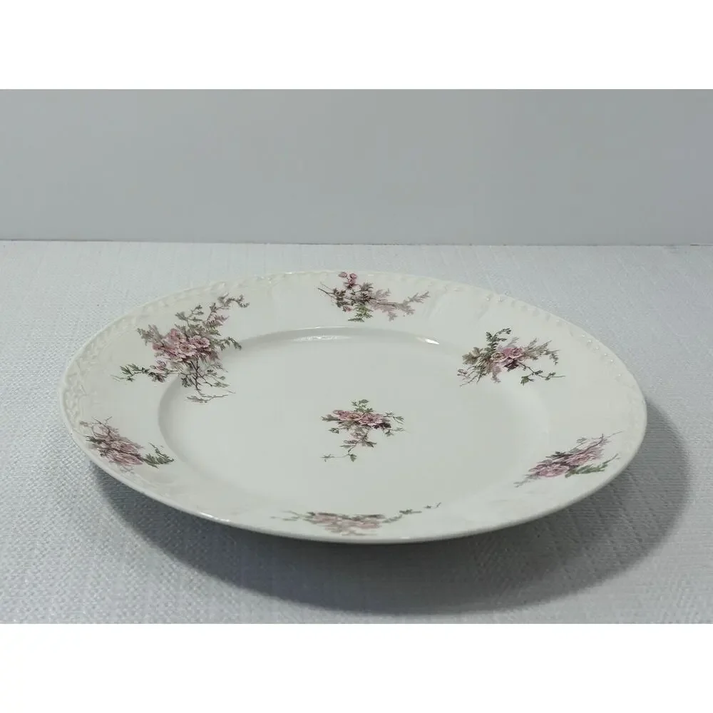 CH Field Haviland Limoges‎ Pink Floral Salad Dinner Replacement 9.5 Plate France